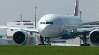 Austrian Boeing 777-200ER take-off @ Vienna Airport - 18/4/2012