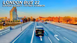 London Bus Rides 🇬🇧 Route 22 🚍 Oxford Circus To Putney Common Via Hyde Park Corner
