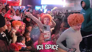 Ice Spice Shuts Down Times Square "Bikini Bottom" Street Takeover!