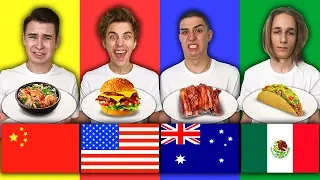 TRYING FOOD FROM ALL AROUND THE WORLD CHALLENGE !