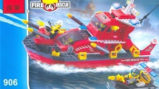 Конструктор Brick Water Spray Fire Boat арт.906