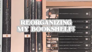 cozy bookshelf reorganization + tour // dark academia vibe