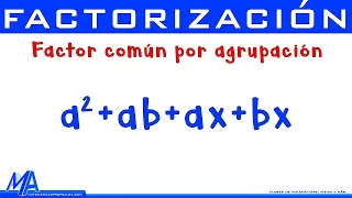 Factor común por agrupación de términos Ejemplo 1 | Factorización