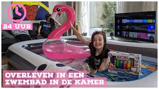 24 UUR OVERLEVEN IN EEN ZWEMBAD IN MIJN WOONKAMER! - Bibi