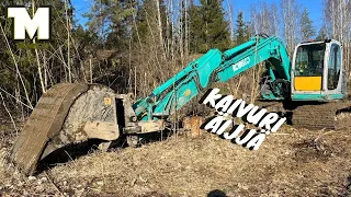 Ekat kaivuut ITSE Kobelcolla - Kobelco 135 SRLC - Kantoja ylös