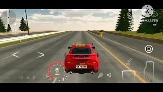 test max speed Toyota Supra mk5 tem Lightning McQueen và kết quả tốc độ là 397km/h trong Car Parking