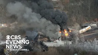 Ohio residents outraged over slow federal response to toxic train derailment