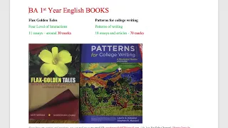 BA / BSW/ BBS First Year English Books and Important Tips