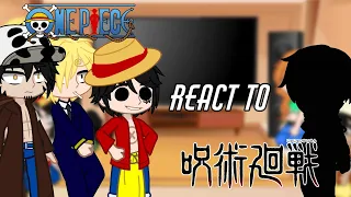 [🇪🇦🇺🇸]Some Strawhats/mugiwaras + Law react to ?? as new crew || One Piece reacts to JJK || It'sKayla