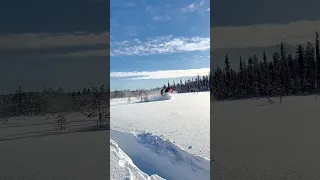 Nice day for wheelies on the Polaris 9R 146” #polaris #snowmobile #wheelie