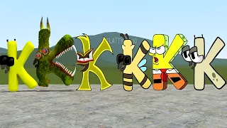 ALL 2D & 3D LETTER K ALPHABET LORE FAMILY in Garry's Mod !?