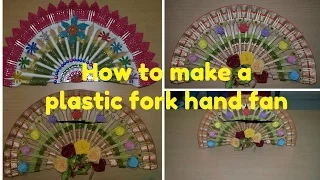 Awesome wall décor/ How to make a plastic fork hand fan