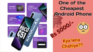 POCO C51 Unboxing and Review..Phone under 5000..Budget Android phone