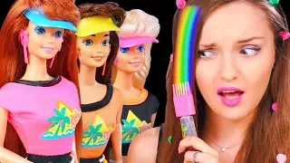 КРАШУ ВОЛОСЫ гелем 1993 года Барби с блестками✨Обзор/распаковка Glitter Hair Barbie 90-х