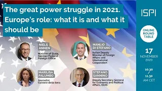 The Great Power Struggle in 2021. Europe's Role: What It Is and What It Should Be