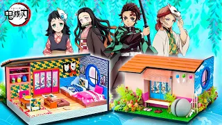 DIY the miniature house of Demon Slayer siblings ❣️ Kamado Nezuko, Kamado Tanjiro, Kocho Sister ✨