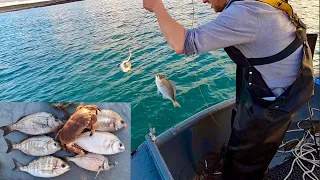 Setting Longlines & Hand Pulling Lobster pots on a Small Boat !