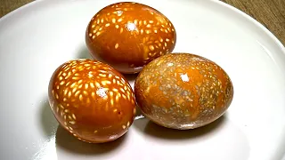 How to originally paint eggs in onion skins with rice and sesame seeds for Easter 2023 #easter