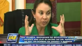 Legarda, gustong ipa-validate ang ulat ni Napeñas na may 300 bombers na sinanay si Marwan