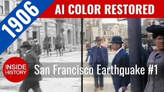 1906 San Francisco Earthquake Aftermath Part 1 - AI Color Restored