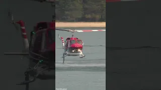 Bell 212 Helicopter - Water Pickup - Wildfire Fighting