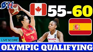 Canada vs Spain Basketball Live Play by Play | FIBA Women's Olympic Qualifying