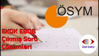 5.EKOK EBOB Çıkmış Soru Çözümleri