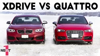 Epic Audi quattro vs BMW xDrive on snow 2020