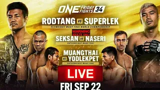 ONE FRIDAY FIGHTS 34 / ONE LUMPINEE 34: RODTANG VS SUPERLEK LIVE CHILL REACTION STREAM