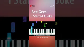 Bee Gees - I Started A Joke - EASY Piano TUTORIAL by Piano Fun Play #youtubeshorts #shorts