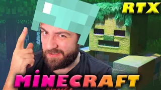 😲 GERÇEK HAYATTA MİNECRAFT 😲| Minecraft RTX Survival #1 | Minecraft Türkçe