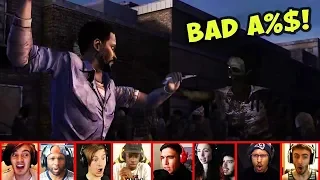 Gamers Reactions To Lee SAVAGELY Charging Through A Horde Of Zombies The Walking Dead Season 1