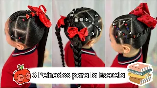 3 ideas de peinados para la escuela 📚✏️🍎