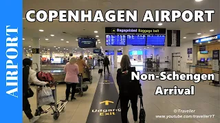 ARRIVING AT COPENHAGEN Airport from Non-Schengen Country - Disembarkation to Arrivals - Travel video