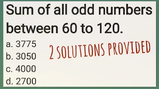 Sum of all odd numbers between 60 to 120