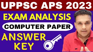 UPPSC APS 2023 CUT OFF Apar Niji Sachiv Computer Paper answerkey analysis previous year solved paper