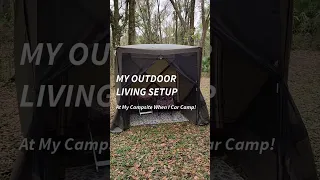 My Outdoor Living Setup At Camp When I'm Minivan Camping | Great Solo Vanlife Option - So Easy!