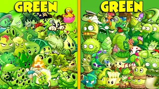 All GREEN Plants in International Vs China Version - Who Will Win? - PvZ 2 Team Plant Battlez