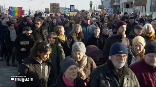 TV Bericht - " DEMO`S gegen RECHTS " - in Eckernförde - Neumünster - Schleswig - 28. Jan. 2024
