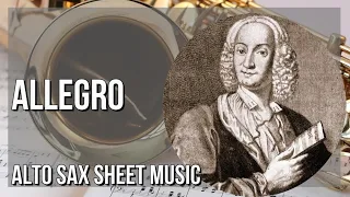 Alto Sax Sheet Music: How to play Allegro (Winter from the Four Seasons) by Antonio Vivaldi