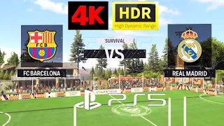 Barcelona vs Real Madrid, 5v5 Volta Survival mode, EA Sports FC 24 Gameplay (PS5 UHD 4K 60FPS HDR)