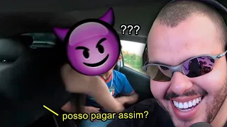 FOI FAZER UBER COM CARRO DE LUXO E CLIENTE QUIS PAGAR DE OUTRA FORMA 😈😈 - Maicon react