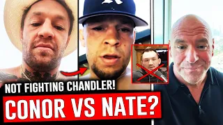 BREAKING! Conor McGregor vs Nate Diaz at UFC 300? Chandler on Conor backing out, Dana SENDS MESSAGE