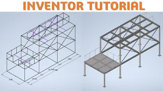 Inventor 2021 Tutorial #221 | Frame Design - Steel Structure Plant manufacturing