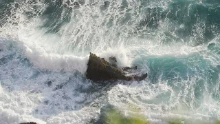 Waves hitting the rocky shore 1 hour Sounds of nature Sound of the ocean