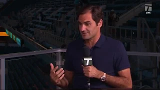 Roger Federer - 2019 Miami Third Round Tennis Channel Desk Interview