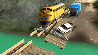 Cars vs Broken Bridges - BeamNG Drive - 🔥 Long Video SPECIAL