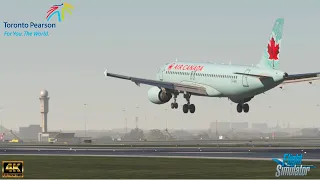 Hazy Morning Arrival In Toronto MSFS 2020 | Fenix A320 V2 Block 2