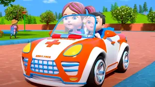 Wheels On The Ambulance + More Vehicle Song & Cartoon Videos for Babies