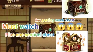 shadow fight 2 opening monk and sentinel chest🙂[IOS GAMEPLAY]